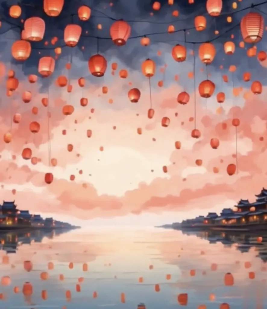 Red lanterns from Enchanted Tales, Dance of the Flames
