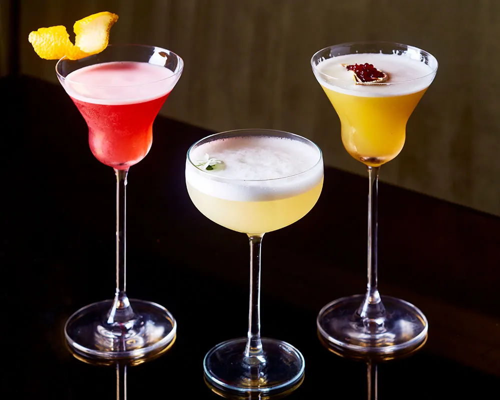 Three signature cocktails at Lulu Wild cocktail bar Birmingham