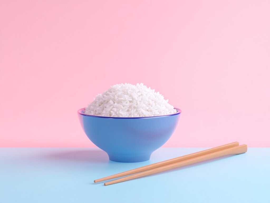 Rice with chopsticks