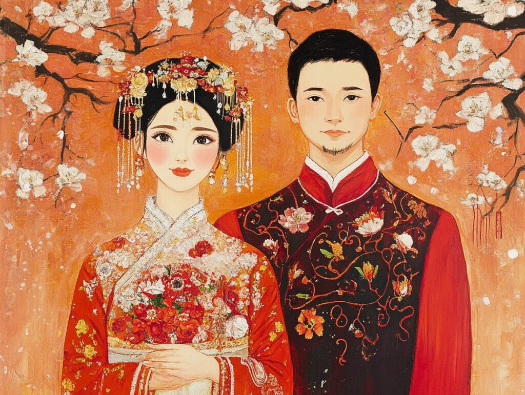 Chinese wedding couple
