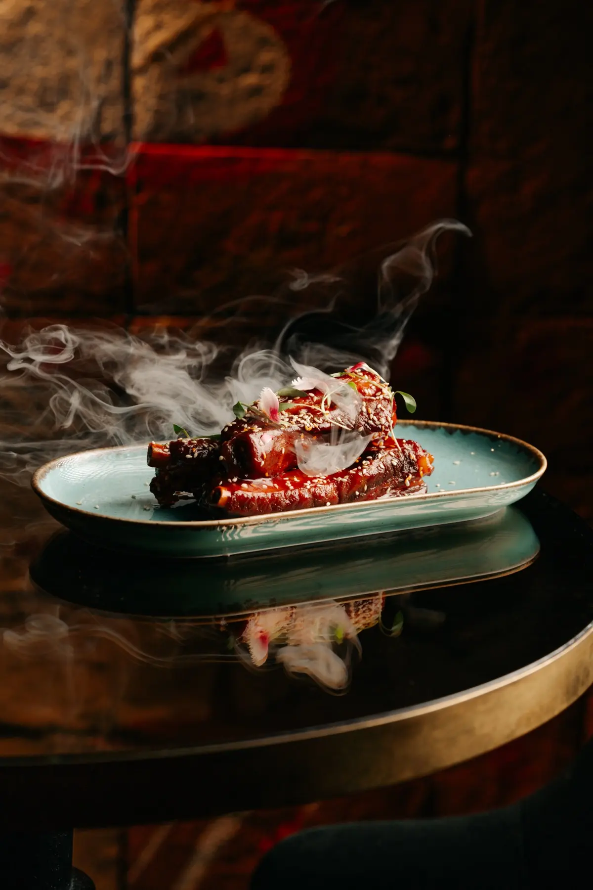Imperial sticky ribs, Christmas menu at Lulu Wild Birmingham