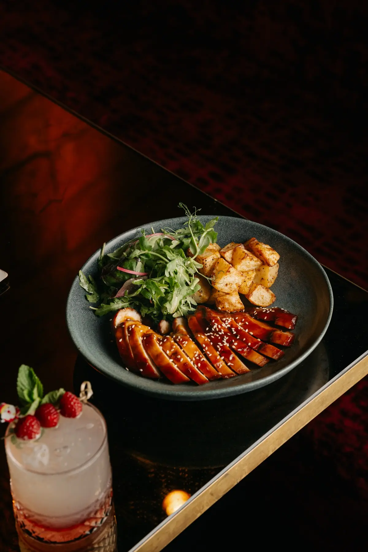 Teriyaki chicken, Christmas menu at Lulu Wild Birmingham